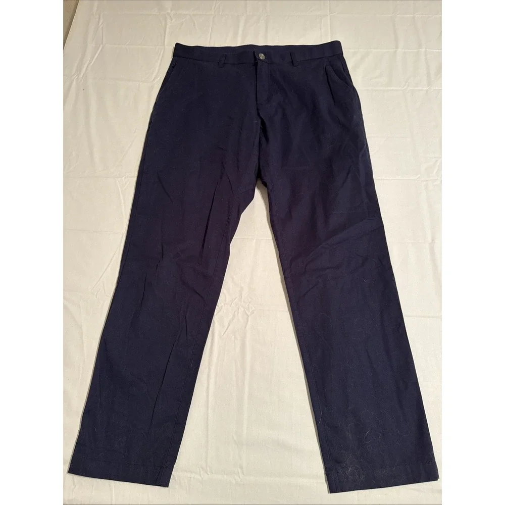PANTS GOLF FootJoy  Mens 34x30 Navy Blue Performance Stretch Flat Front Classic